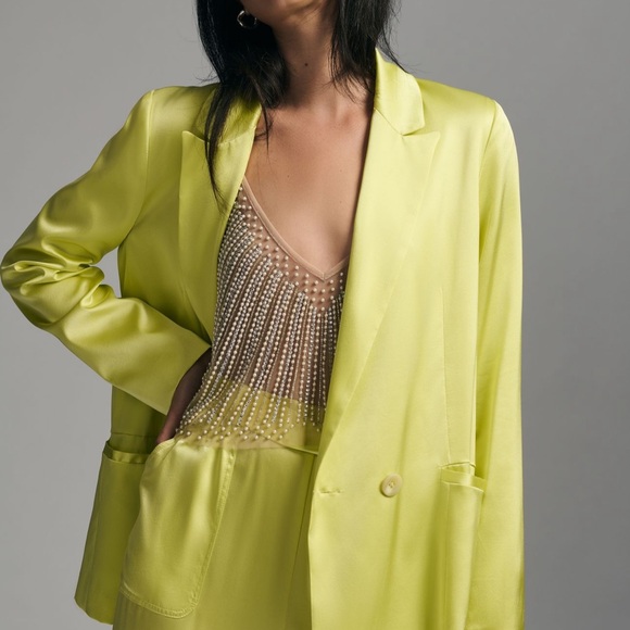 Anthropologie Hutch Satin Blazer XL - Picture 2 of 5